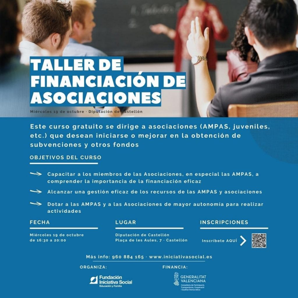 La Fundación Iniciativa Social organiza un taller gratuito de