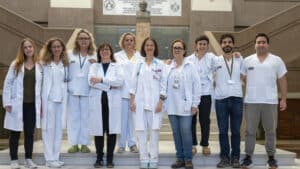 De izquierda a derecha: Sandra Pérez, Ana Ferrer, Paloma Mahiques, Rosa Oltra, María Amparo Honrubia, María José Forner, María José Galindo, Anaïs Corma, Carlos Bea y Andreu Belmonte.